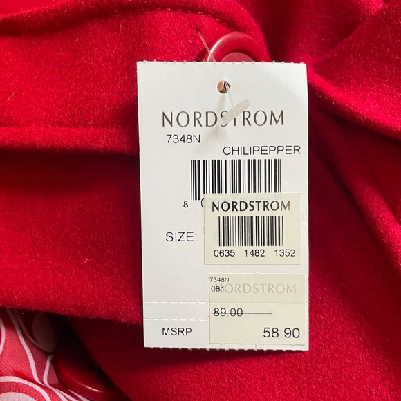 *NEW* Red Tulle Pea Coat from Nordstrom - Picture 4 of 7